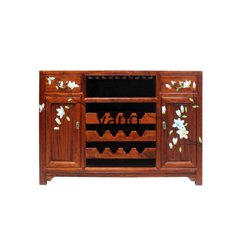 

CX Modern New Chinese Style Solid Wood Simplicity Wine Cabinet Pastoral Dining Side Living Room Storage Cabinet