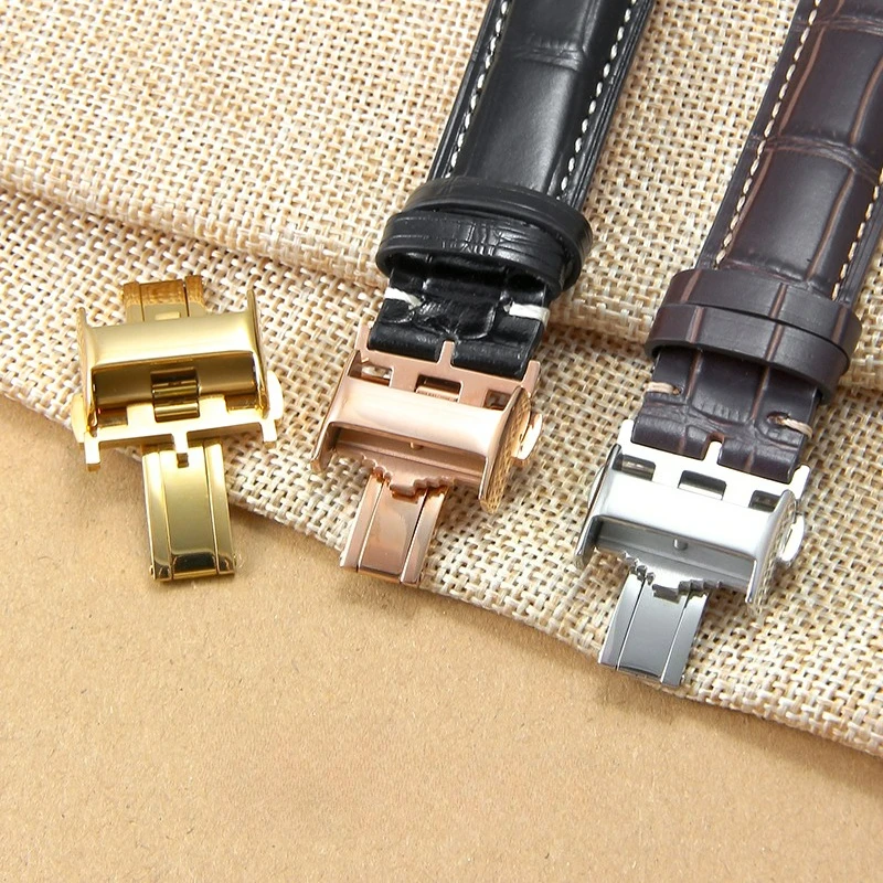 Premium Anti-Stain Easy-Clean Calfskin Leather Watch Strap