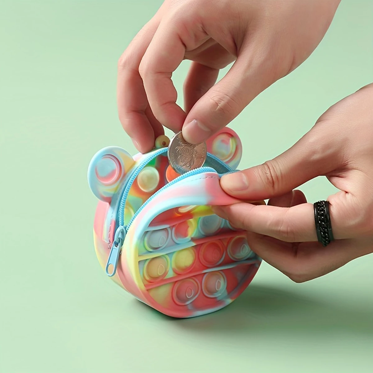 Silicone Zero Wallet Storage Bag Earphone Storage Key Pinch Joy Puzzle Decompression Toys Decompression Toys
