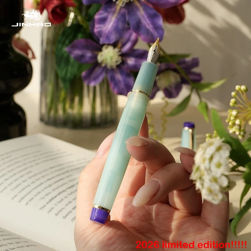 2026 Limited Colors JINHAO 82 Fountain Pen Rose Gold Clip Macaron Color EF/F/M Calligraphy Pen Stationery School Office Supplies 1