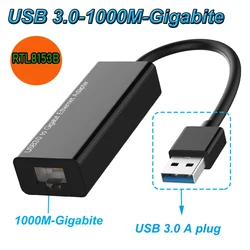 High - Speed USB Network Adapter with Realtek Chip for Ethernet Connectivity (USB 3.0 Type A - 1000M)