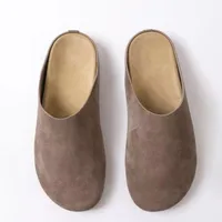 Gacimy Fashion Clogs Slippers For Women Outdoor Casual Flat Mules Comfort Thick Sole Suede Slippers Female Non-slip Beach Shoes - Image 6
