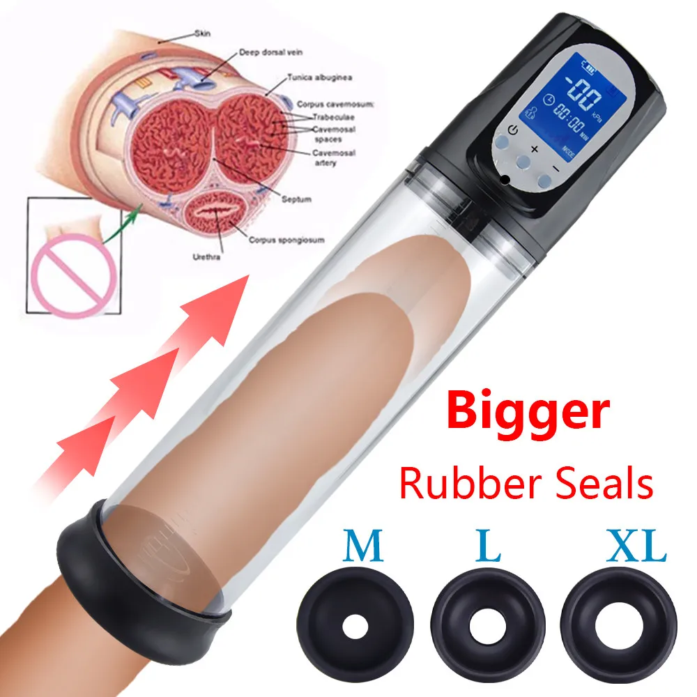 Penis Pump Penis Enlargement Vacuum Sex Toy Electric Penis Pump Sex Toys for Men Dick Enlargement Pumps Vacuum Pump Penile Enlarger Erection Male Masturbator