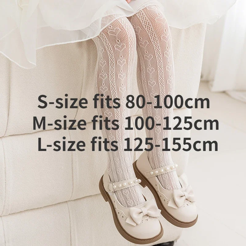 New Baby Pantyhose Children Children Summer Thin Leggings Mesh Stockings Little Princess White Tight Love Soft Hosiery in Spring