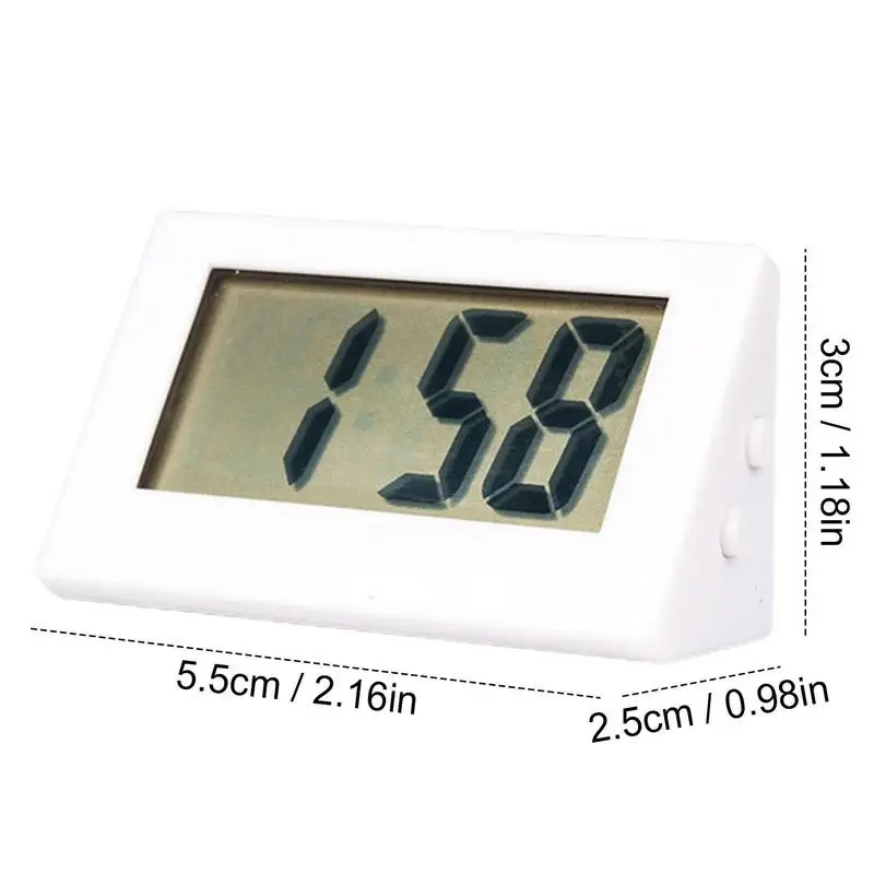 Mini LCD Digital Clock Mute Desktop Clock Digital Table Dashboard Desk Electronic Bedroom Simple Small Electronic Watch