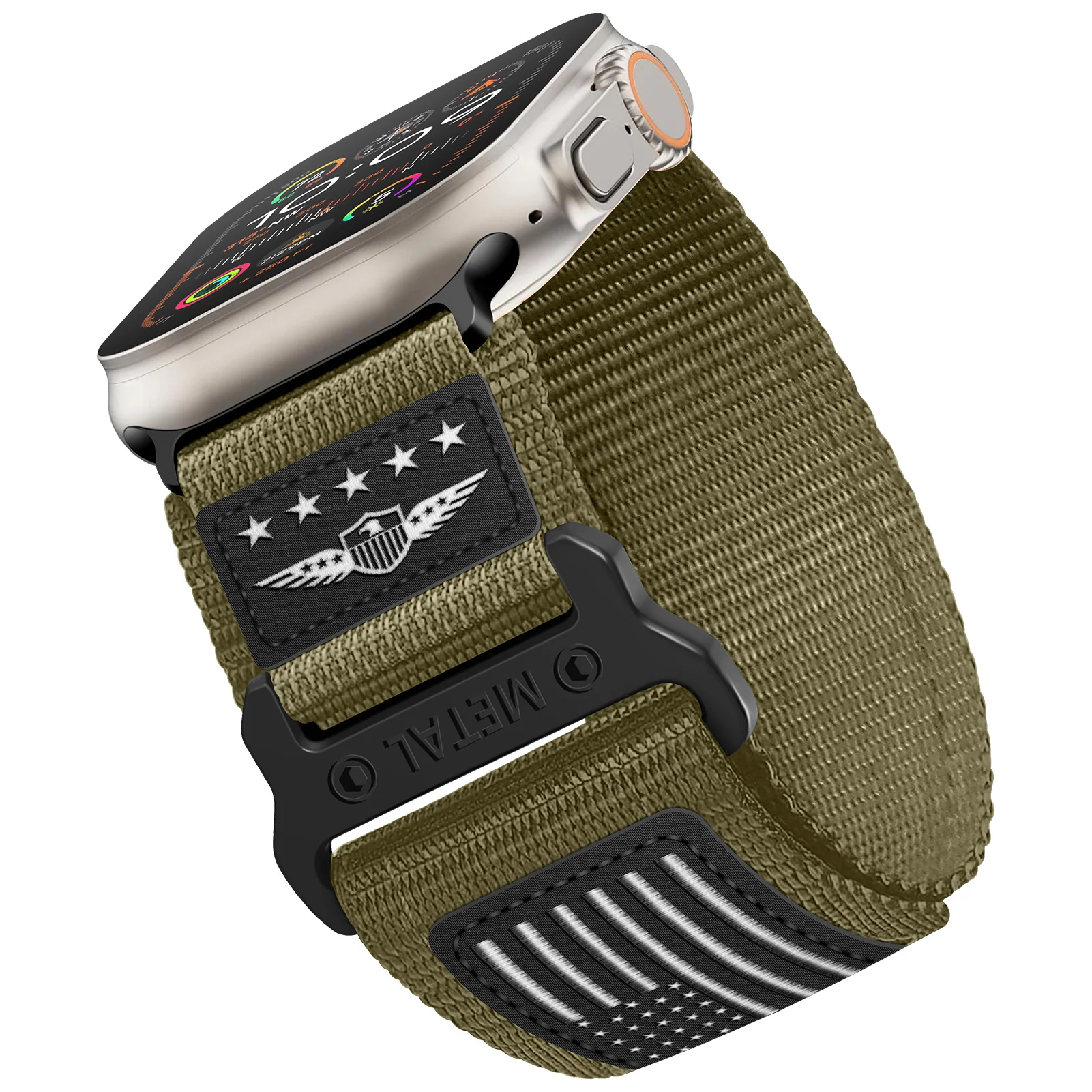 

Ремешок нейлоновый спортивный для Apple Watch Ultra Band, плетеный кожаный браслет для iWatch series 9 7 6 5 4 8 se, 49 мм 44 мм 45 мм 42 мм 44 мм