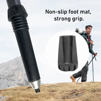 WESTTUNE Outdoor Fold Trekking Pole 5-Section Collapsible Telescopic Stick Camping Lightweight Walking Hiking Climbing Stick 4
