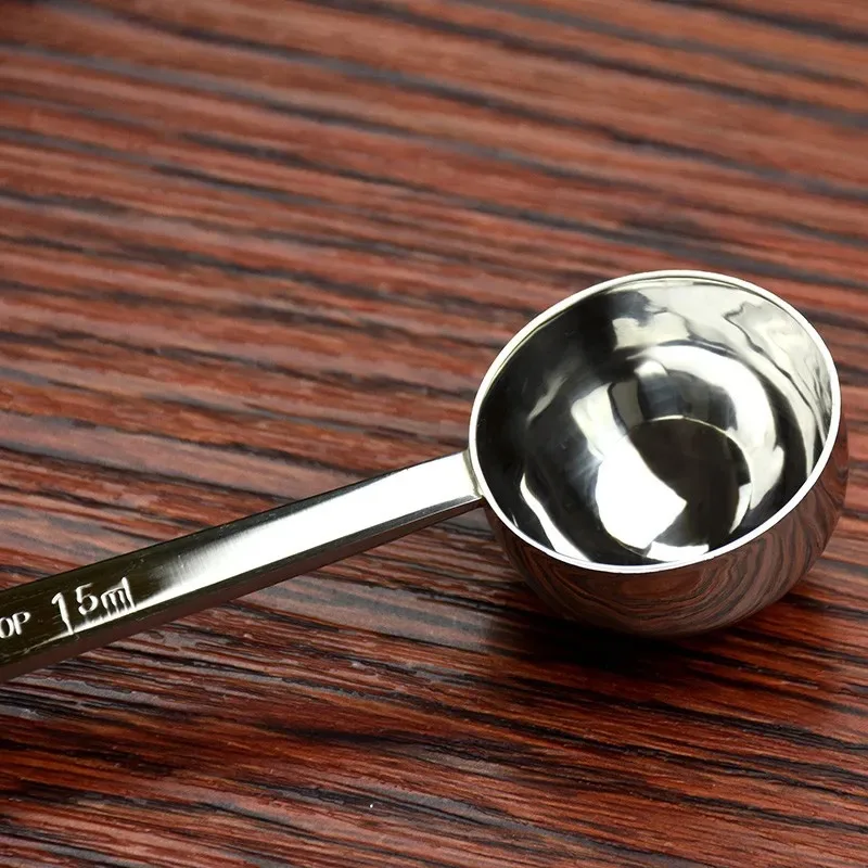 Description Picture 5 of item1Pc Stainless Steel Coffee Scoop 15ml 30ml Measuring Scoop Spoon Long Handled Metal Measure Spoon Coffee Tea Tools Accessories
