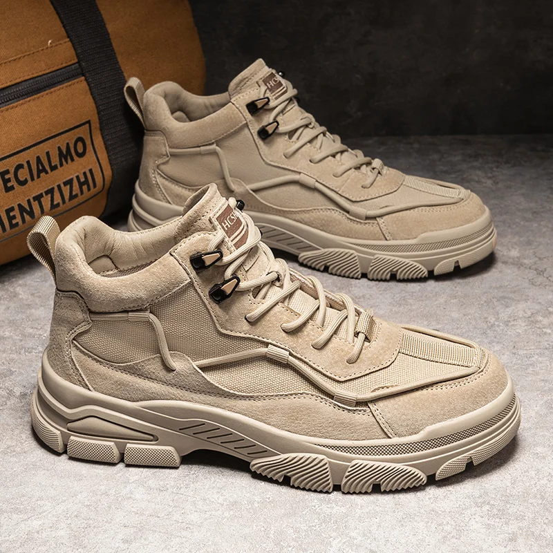 

Men's Hiking Work Boots Non-Slip Lightweight Waterproof Outdoor Training Shoes Military Combat &Tactical Breathable Desert Boots