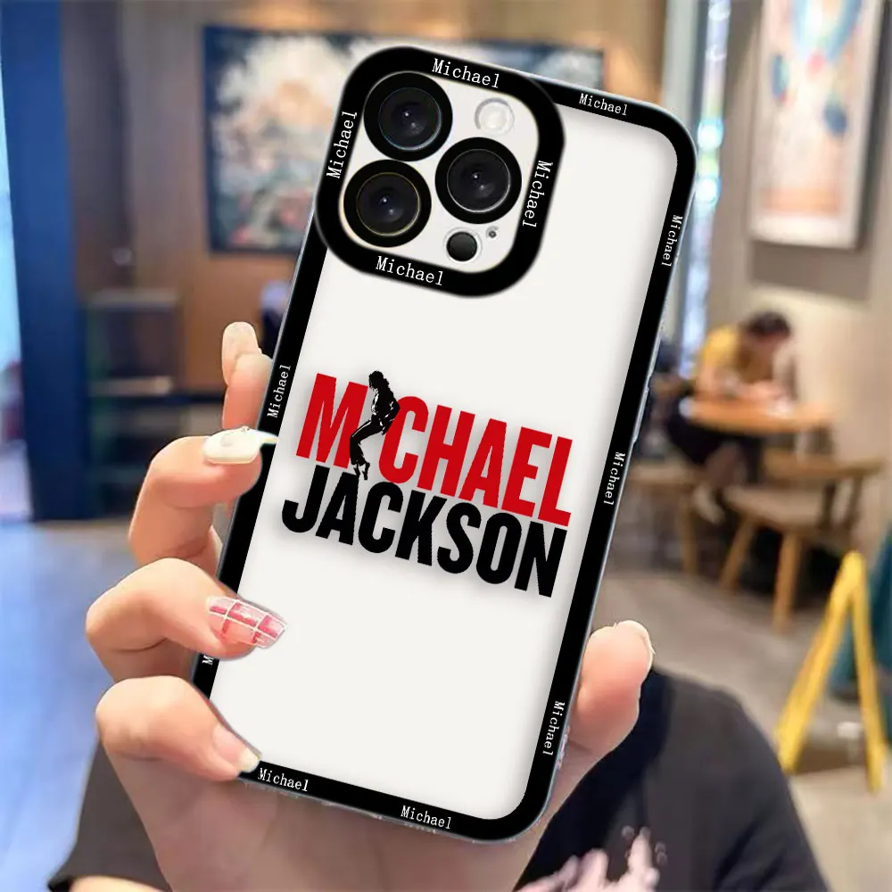 Transparent Phone Case with Michael Jackson Dancer Design