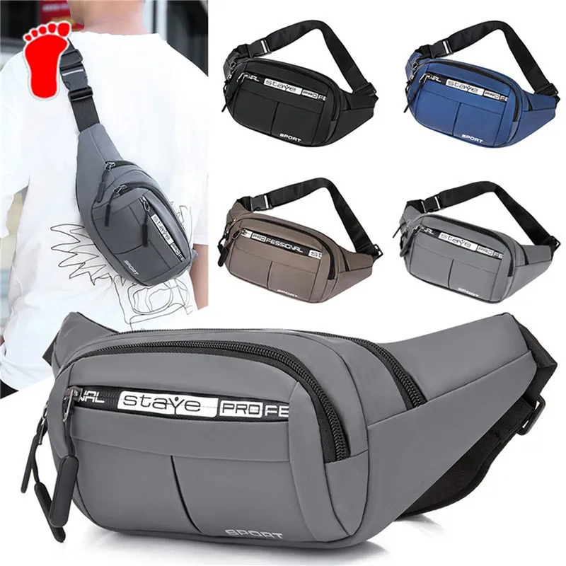 

Waist Bag Waterproof Unisex Outdoor Fanny Pack Crossbody Bags for Man Chest Belt Bag Travel Mobile Phone Bag Oxford Chest Pack