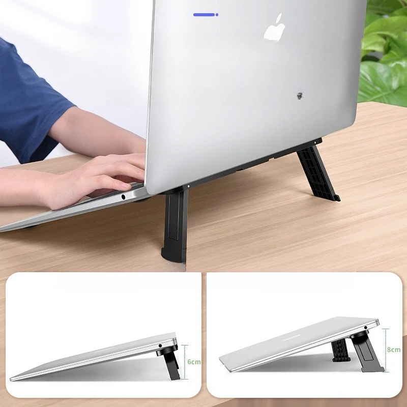 Supporto per Laptop da Scrivania, Rialzo Portatile con Ventola di Raffreddamento, Supporto Verticale Sospeso per Portatile - immagine 3