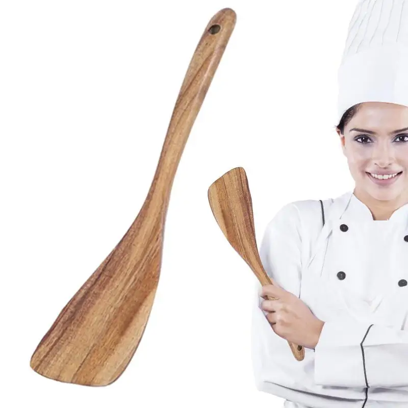 Wooden Utensils For Cooking Salad Spoon Wooden Fork Teak Non-stick Spatula Teak Pot Shovel Wood Cooking Spoons Kitchen Cookware