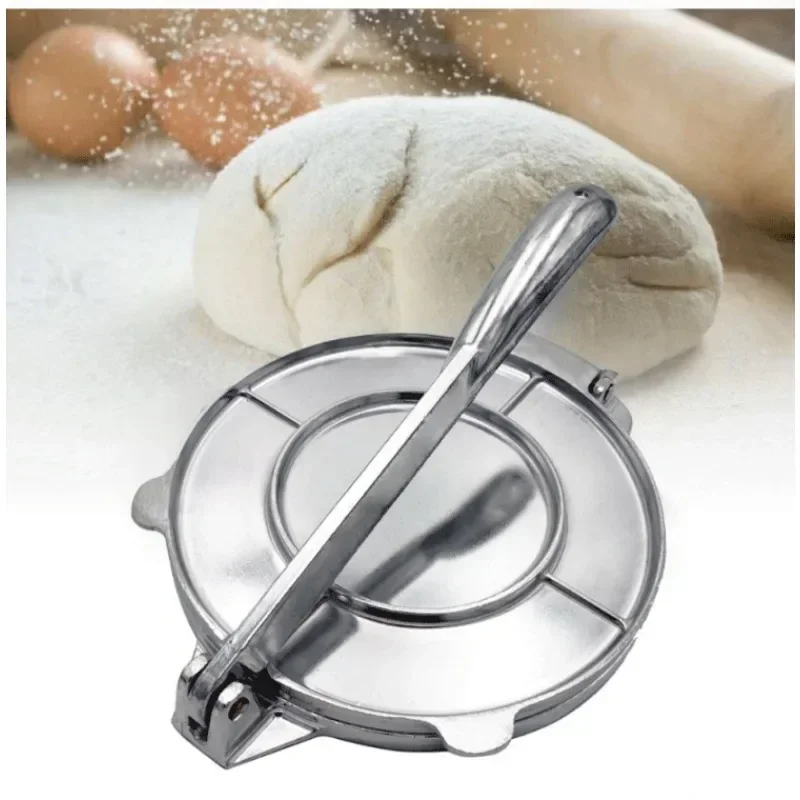 Tortilla Press Maker Aluminium Alloy DIY Manual Corn Tortillas Pressing Tools Long Handle Anti-rust for Home Kitchen Cooking tortilla press