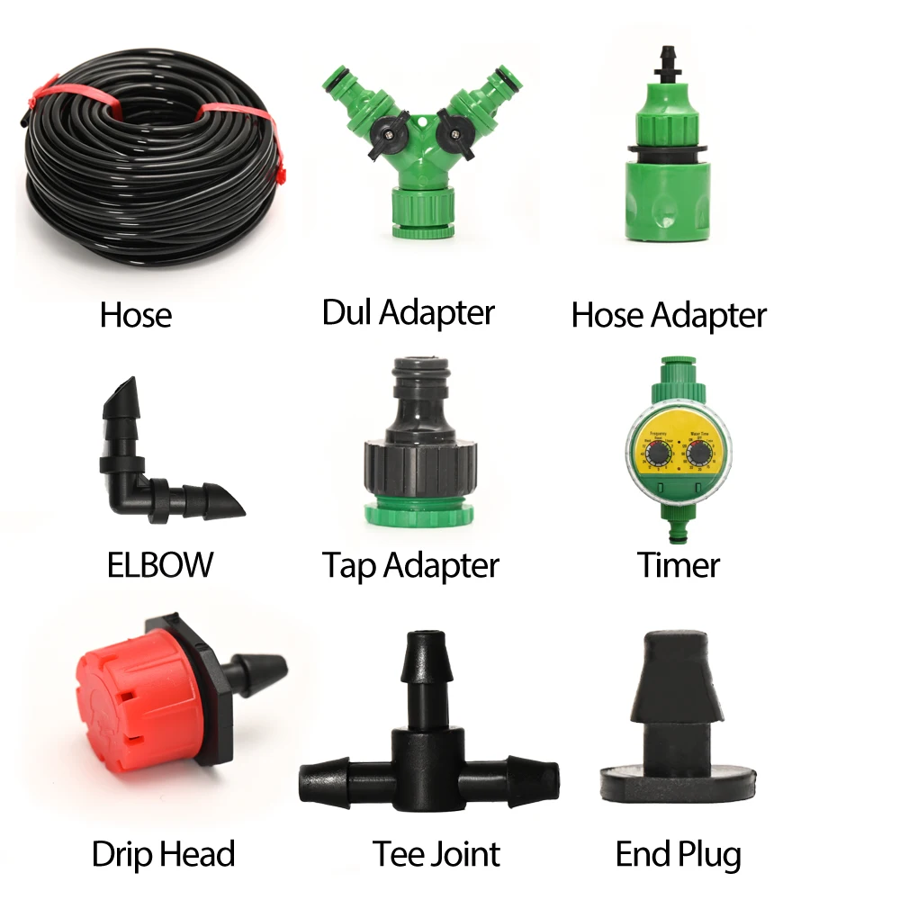 diy irrigation kit 50M Self Automatic Drip Irrigation System Garden Watering System Water  Plant Watering Kit Irrigation Drippers Mist Set best sprinkler system kit