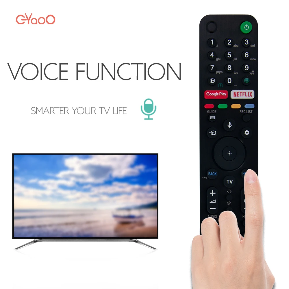 RMF-TX500E Telecomando Vocale Compatibile Sony TV 4K: Con Tasti Netflix E Google Play, Sostitutivo