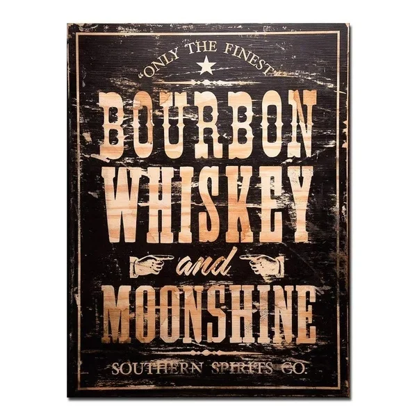 

Retro Bourbon Whiskey and Moonshine Vintage Tin Sign Metal Sign TIN Sign Garage Vintage Decor Posters