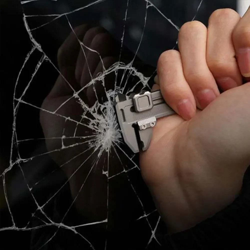 1Pc The Pocket Sized Outdoor EDC Tool Portable Multifunctional Caliper Mini Tool for High-precision Measurement Hanging Keychain