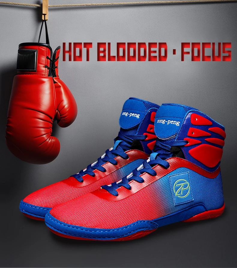 Description Picture 5 of itemNew Breathable Boxing Shoes Men Light Weight Boxing Boots Women Anti Slip Flighting Sneakers Big Size 46 Wrestling Shoes