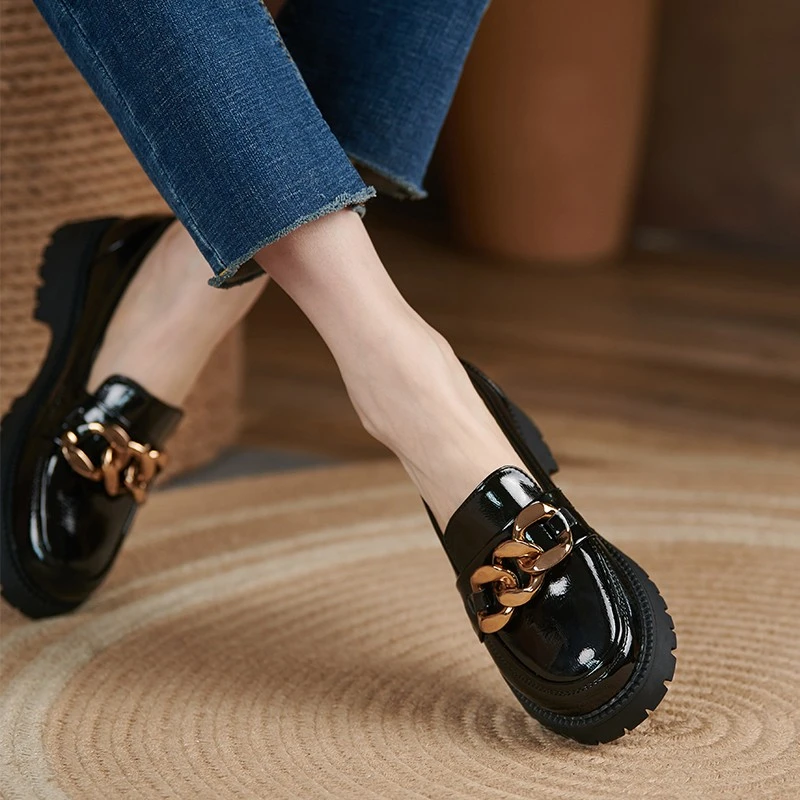 de plataforma negros para mujer, mocasines de primavera, calzado inferior de ocio, zapatillas de tacón de zapatos de fiesta, 2022|Zapatos de tacón de mujer| - AliExpress