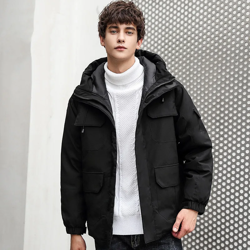 Новое зимнее мужское короткое пальто