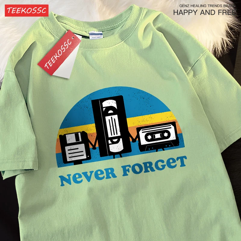Nie Vergessen Die Alten Radio Männer Frauen T Shirts Harajuku Oansatz T-Shirts Vintage Oversize Kleidung Sommer Baumwolle T-shirts Paar – Detail 20
