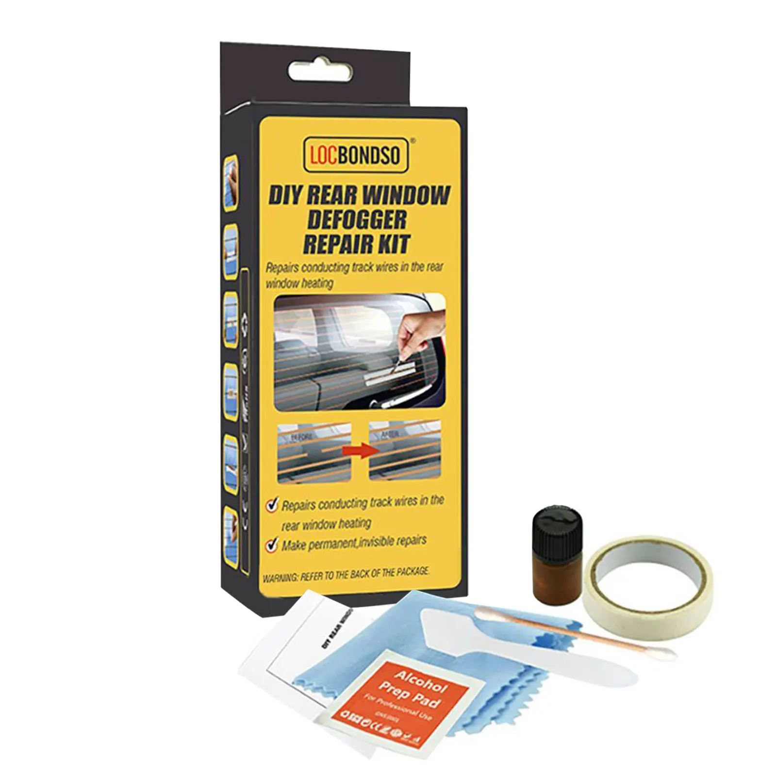 

Rear Defroster Repair Kit DIY Conductive Quick Repair Car Window Windshield Defogger Defroster Repair Kit Fixes Scratched Broken