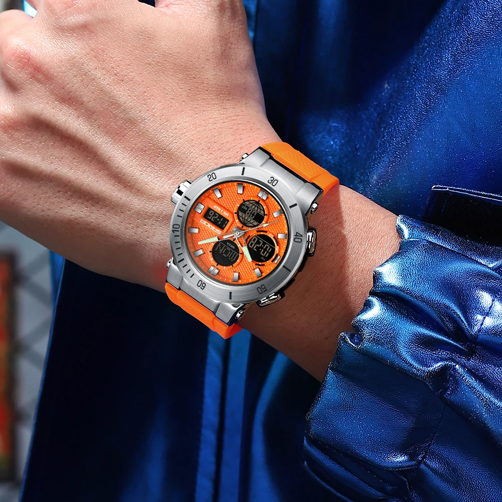 Orologio Uomo Cronografo Al Quarzo Con Cinturino In Pelle – Stile Militare Sportivo, Impermeabile 3 ATM, Regalo Con Scatola