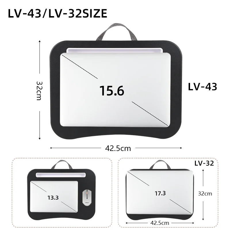 MUMUCC Multifunctional Laptop Desk With Cushion and Filled with Foam Particles, Small Pillow Table, Hard Mouse Pad Large 6