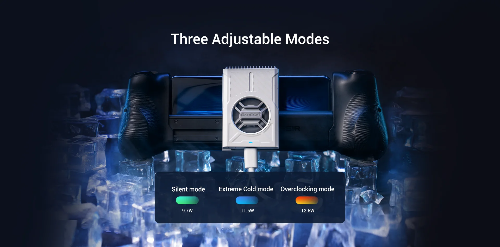 GameSir FX5 Lite Cooler Wired Controller Cooler FX5 Wireless Cooler for GameSir X5 Lite Controllers With Three Cooling Modes