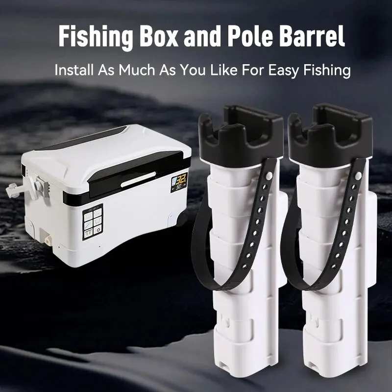 Fishing Rod Holder Fishing Cooler Box Tackle Box Detachable Bracket Adjustable Pole Tube Stand