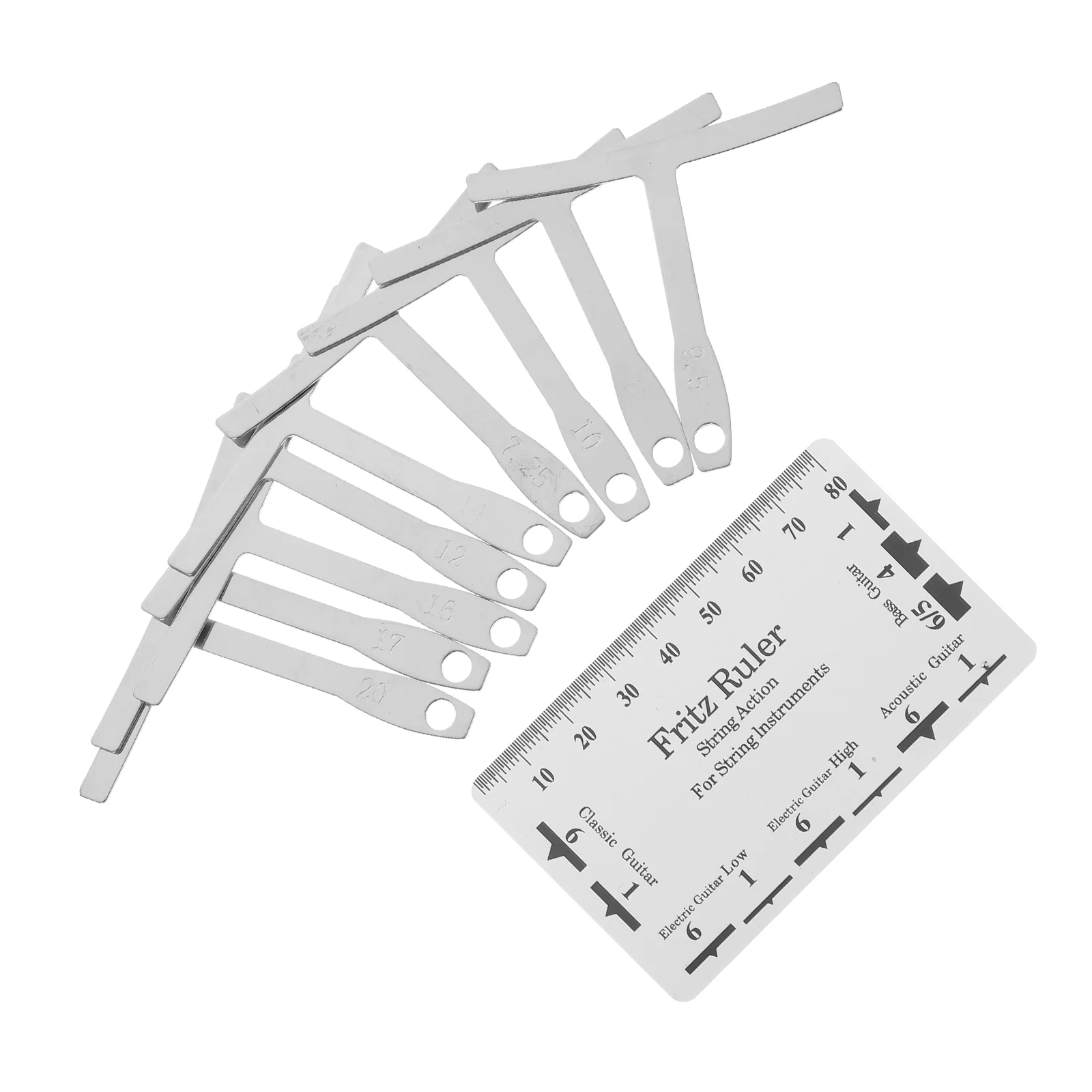 

1 Set Guitar Luthier Tool Includes Understring Radius Gauge String Action Gauge