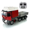 1/14 8*8 LESU RC 3Speed Metal Chassis Tractor Truck Model Painted Cabin W/ Equipment Rack Bucket Light Sound Radio Controller 4