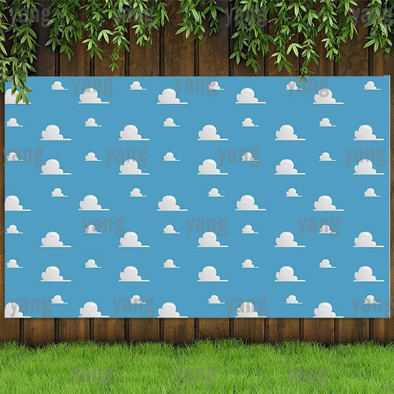 DisneyToyStoryHappyCartoonWoodyBlueCloudBackgroundClothfiesta