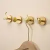 Brass Perforation-free Nail Free Hook Coat Hook Behind The Entrance Door European Creative Wall Hanging Wall Decoration Hook 4