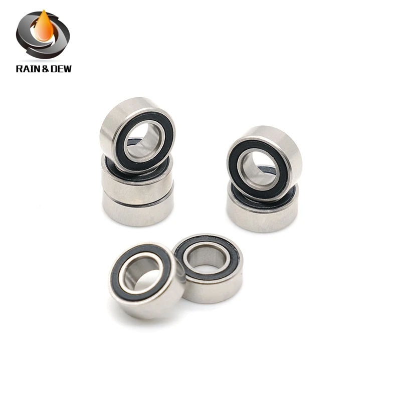 8Pcs Stainless Steel Ball Bearing S608 2RS 8mm Precision Skateboard Bearings 8X22X7 mm Inline Skates bearing
