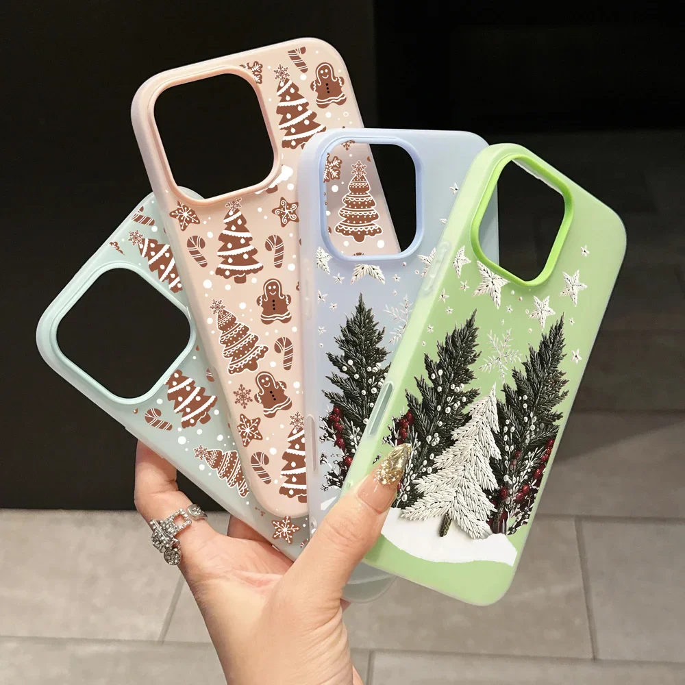 Festive Christmas Tree Matte Candy Phone Case