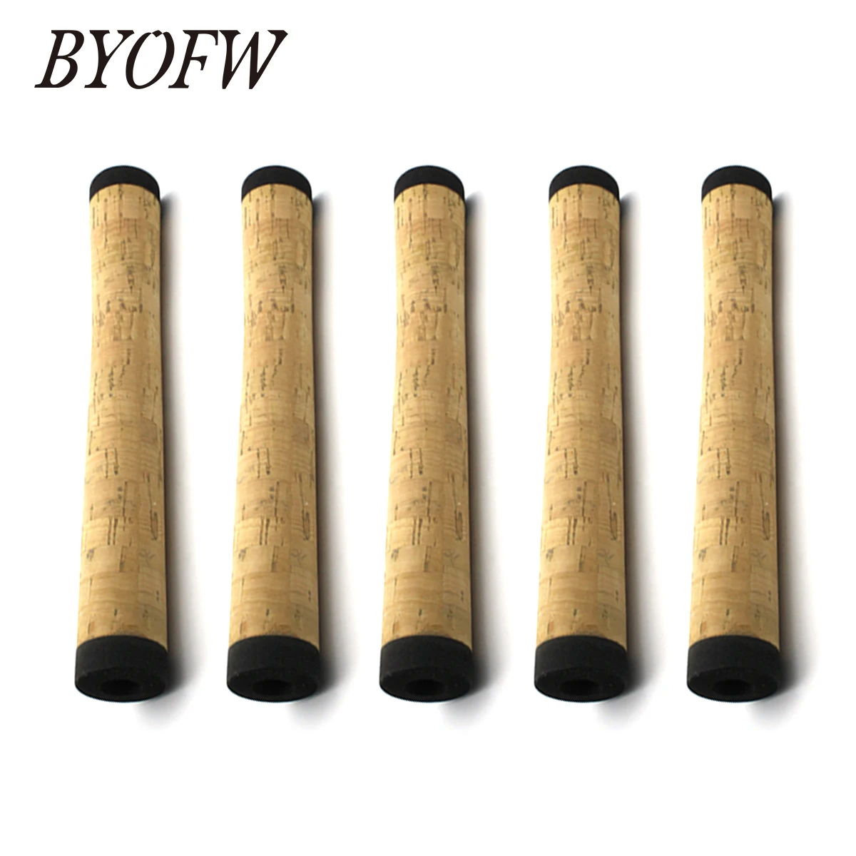 BYOFW 5 PCs 195mm Composite Cork Spinning Fishing Rod Handle Grip Strength  DIY For Pole Building Repair Ultra Light Replacement