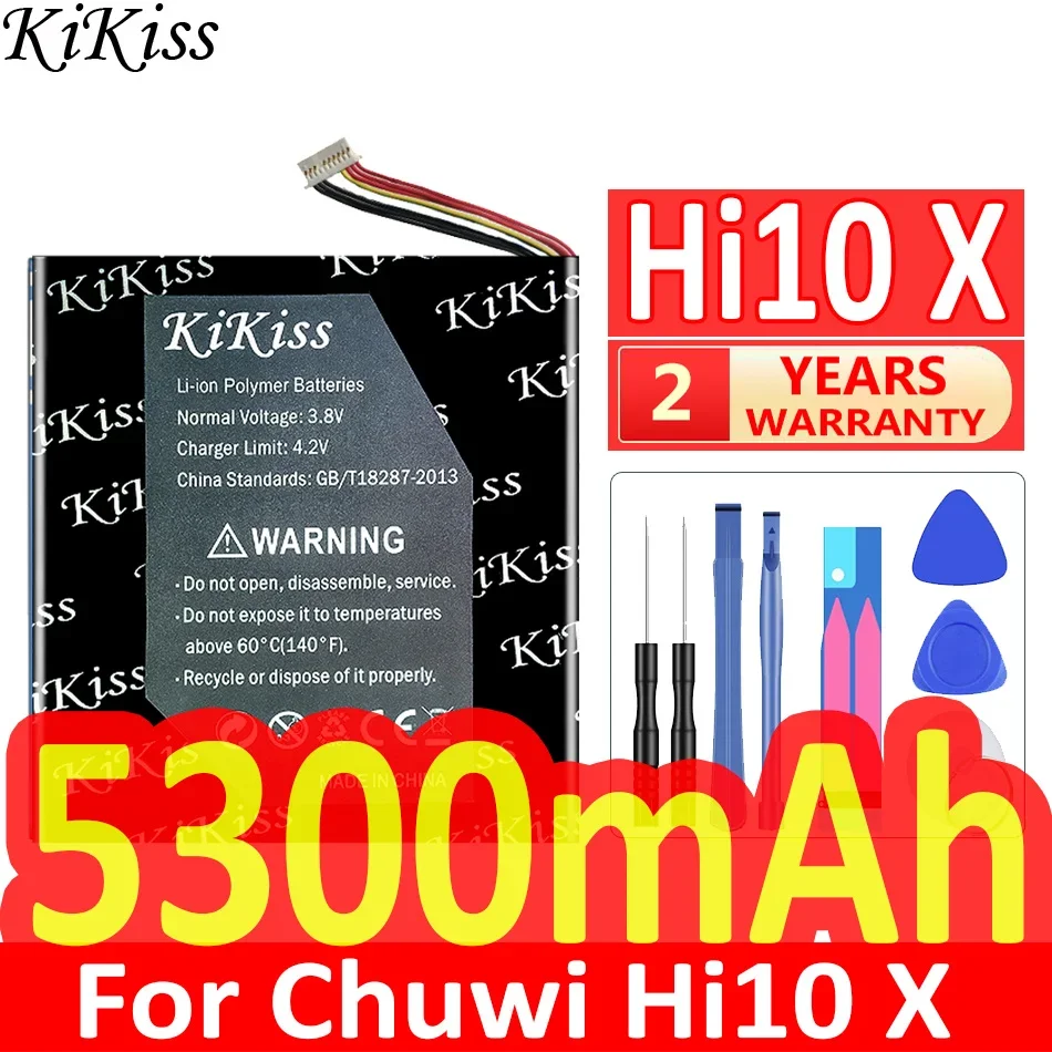 

5300mAh KiKiss Powerful Battery For Chuwi Hi10 X Tablet PC Accumulator 7-Wire Plug Tool Batteries