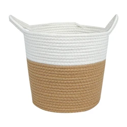 Indoor Woven Plant Basket with Liner for Decorative Planters and Household Storage (L 31x29cm)
