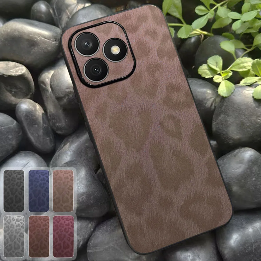 Leather Phone Back Cover with Silicone Protection