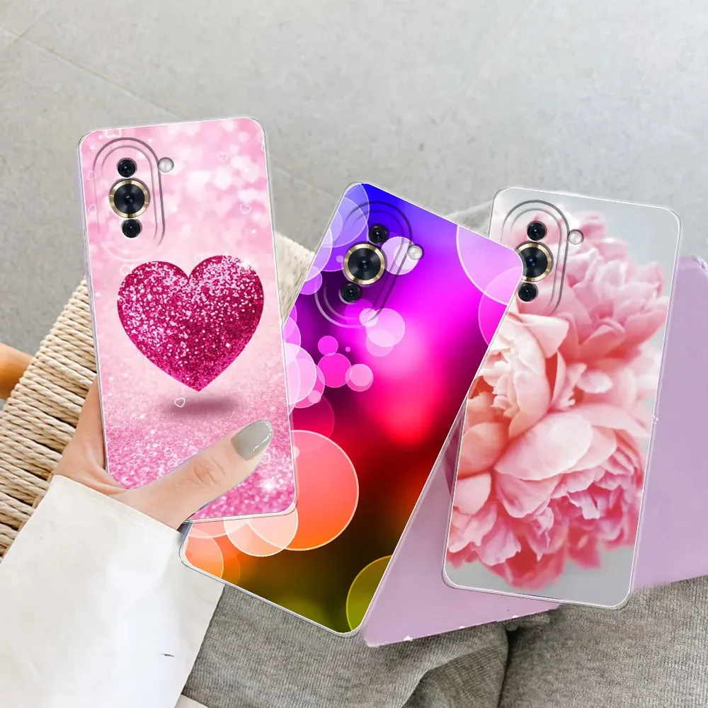Stylish Soft Silicone Clear Marble Case - Fashionable Bumper Cover for Huawei Nova 10 Series Phones