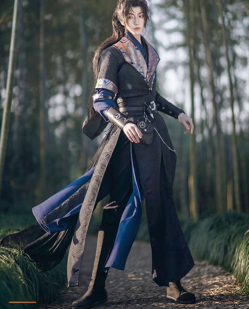 

Tian Guan Ci Fu He Xuan Cosplay Costume Sha Po Lang Character Chang Geng Mo Ran Cosplay Costume Shoes Wig Chinese Hanfu Outfits