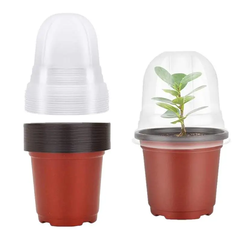 

Nursery Pots With Domes Seed Starter Pots Plant Pots With Humidity Dome Germination Boost seedling planting Pots For Gardens