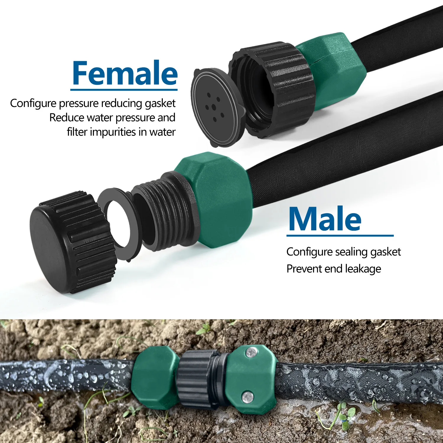 Garden Leaking Irrigation Soaking Microporous Tube Hoses Underground Watering Hose Flexible Water Jardin Irrigation CleaningTool