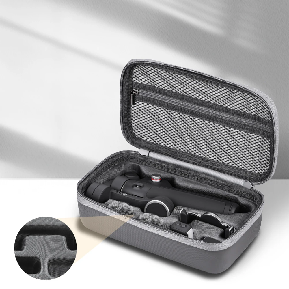 For DJI Osmo Mobile 7/7 Pro Carrying Case Portable Storage Bag Waterproof Travel Case with Mesh Pocket Handheld Gimbal Accessory