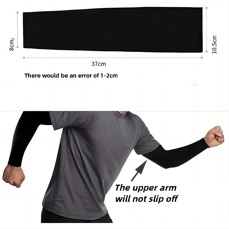 1 Pair Ice Silk Arm Covers Sun Protection Unisex Elbow Cover Outdoor Cycling Running Fishing Driving Cool Anti-UV Arm Sleeves sun protection arm sleeves