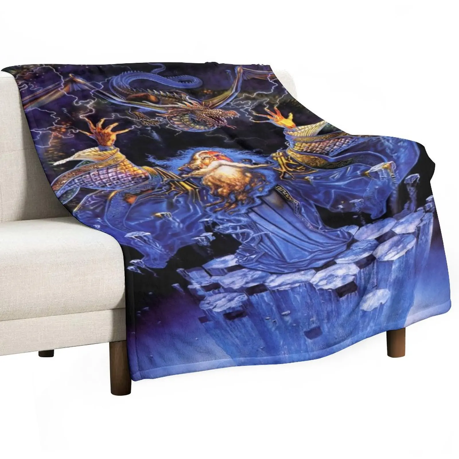 

Dragon&Wizard Throw Blanket Decorative Bed Blankets manga