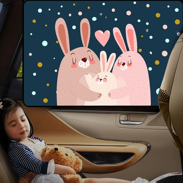 Magnetic Curtain In The Car Window Sunshade Cover Cartoon Universal Side Window  Sunshade UV Protection For Kid Baby Children - AliExpress