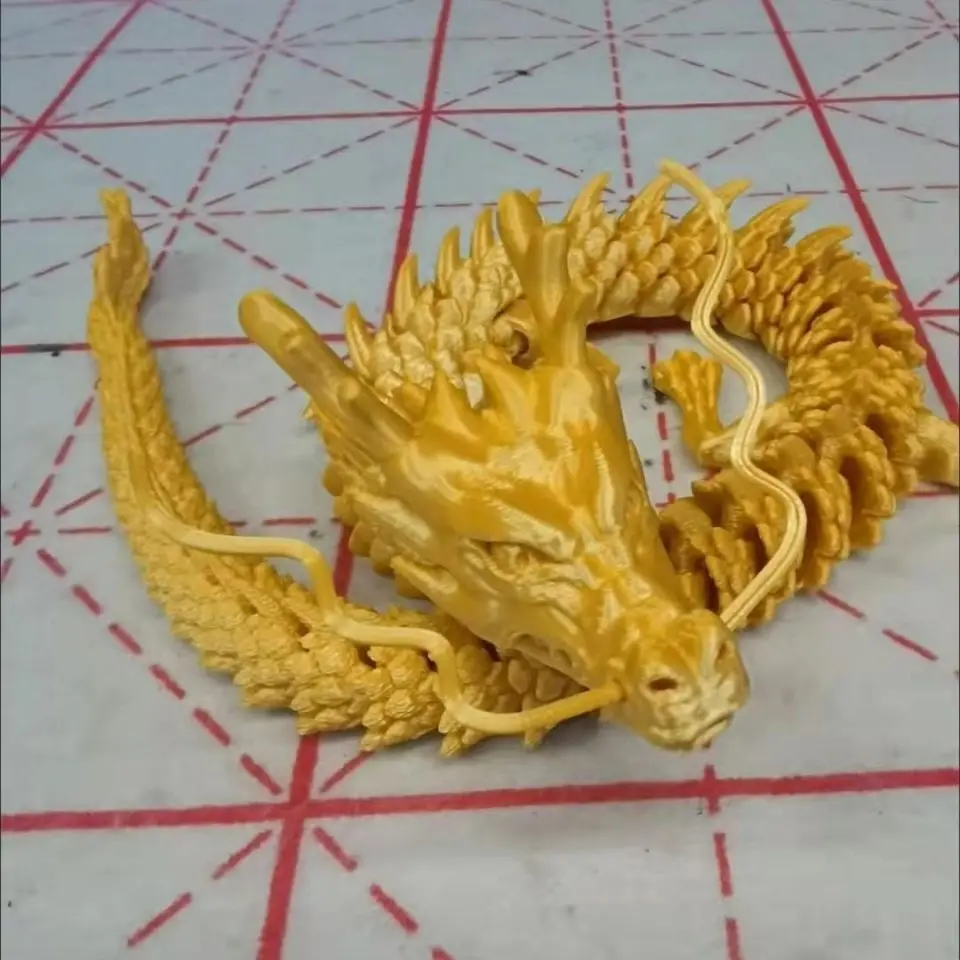 3D Printed Articulated Dragon Chinese Loong Flexible Realistic